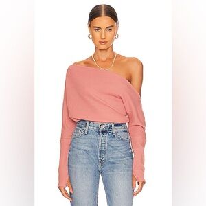 We The Free Free People Fuji Thermal Long Sleeve Top in Rosie